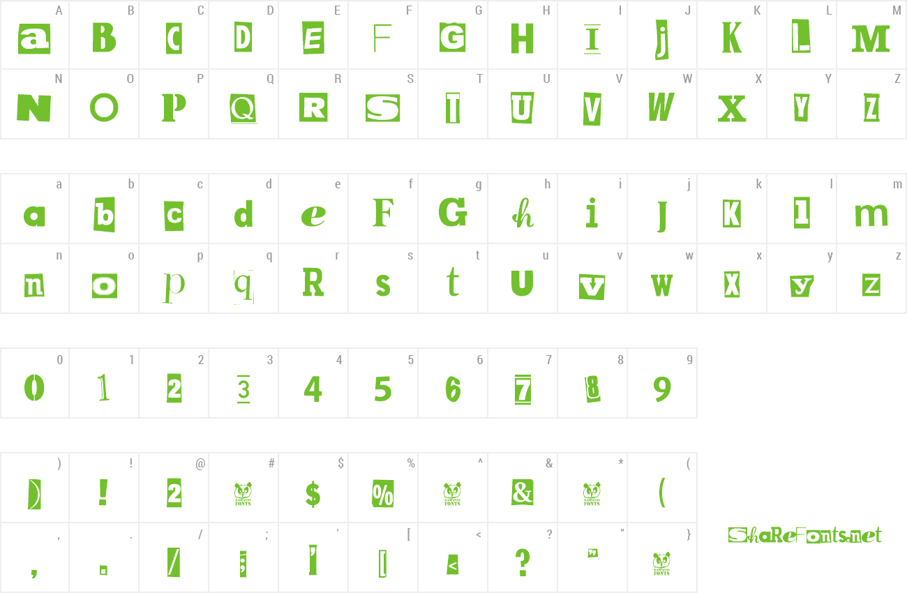 Font MPF Kidnapped preview